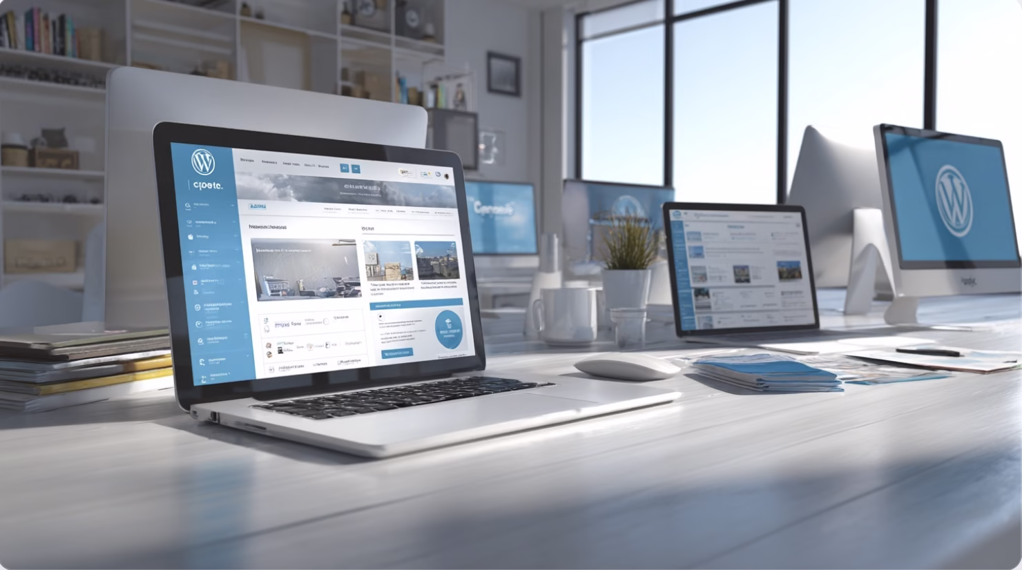 cPanel WordPress on computers in the desk